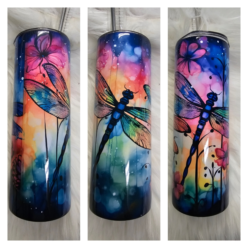 20oz Dragonfly Skinny Tumbler